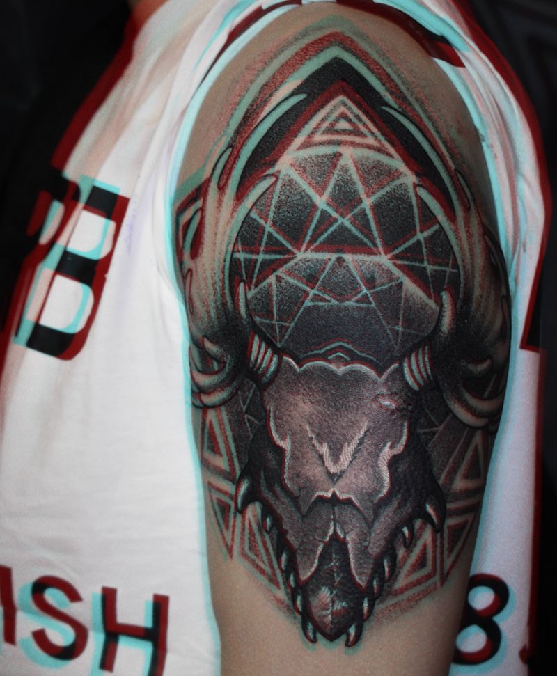 暗黑吃人怪我瘟迪戈纹身图片_欧美写实点刺暗黑写实纹身图案