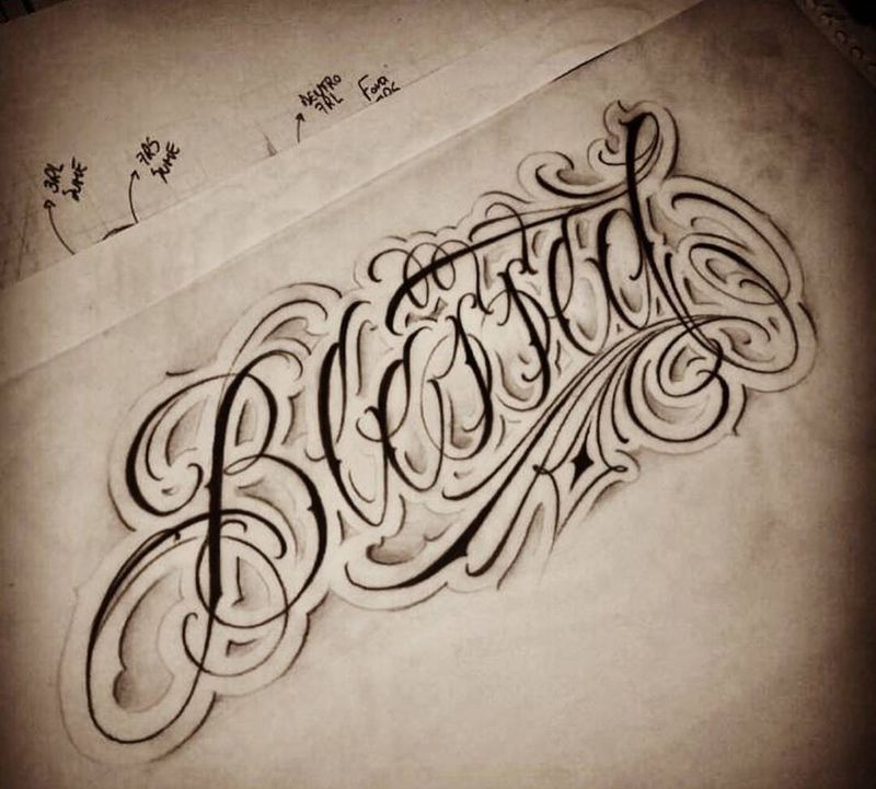 幸福纹身图片_手稿原创纹身图案