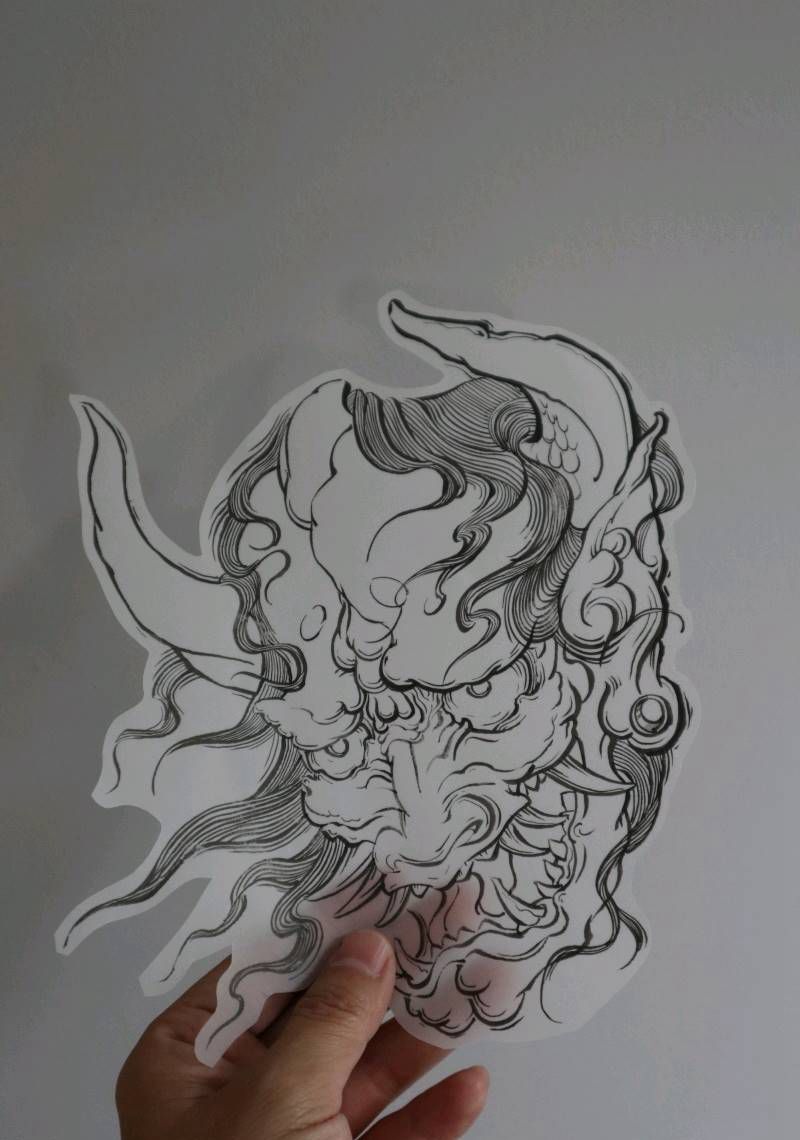 般若纹身手稿纹身图片_新传统纹身图案