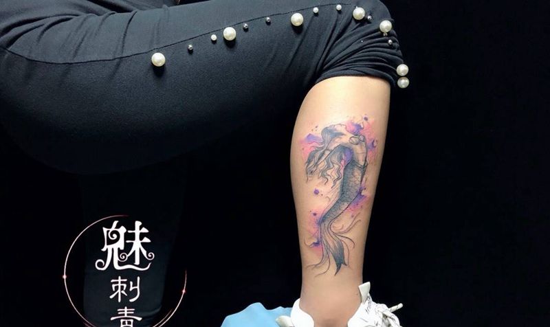 美人鱼纹身图片