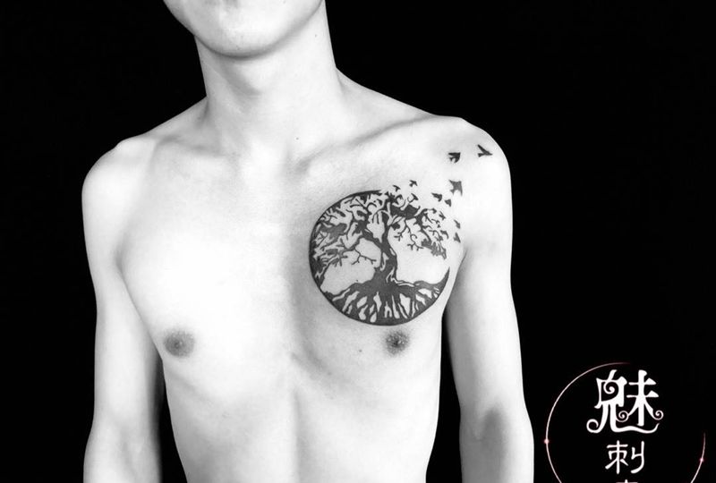 树纹身图片