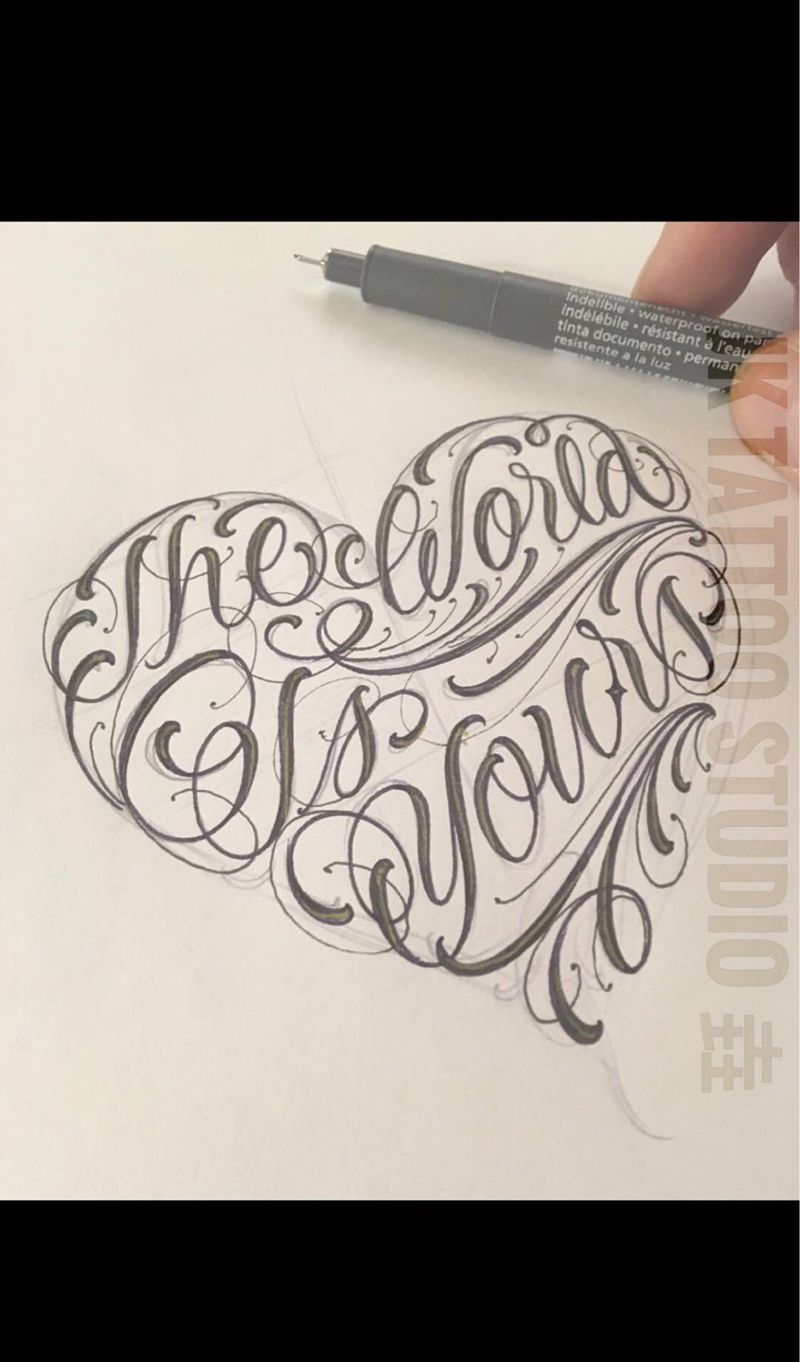 -=稿=-JK tattoo studio 垚 出品纹身图片_手稿字符清新纹身图案