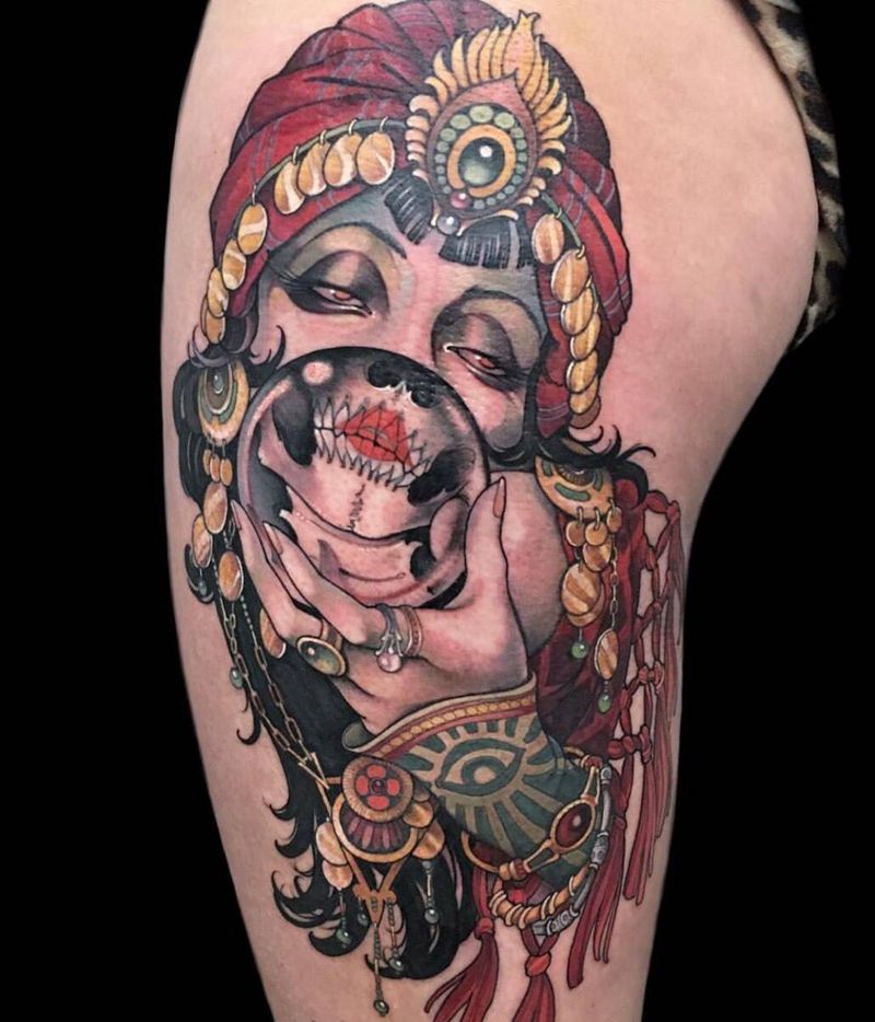 早！#垚#纹身图片_成品欧美肖像人物纹身图案