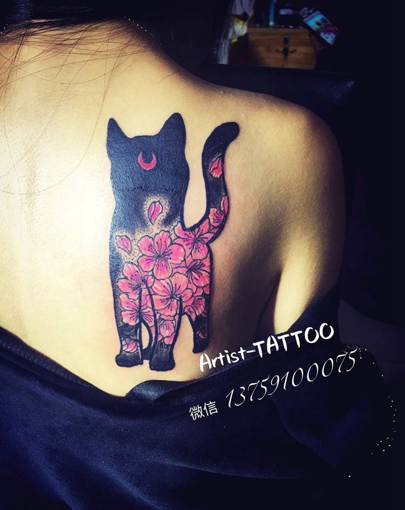 猫咪咯。各种又一组。纹身图片