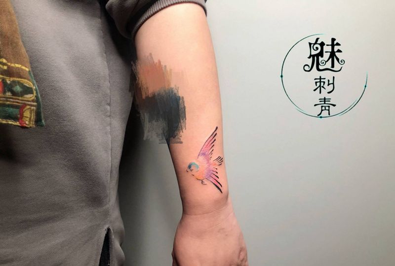 雀纹身图片