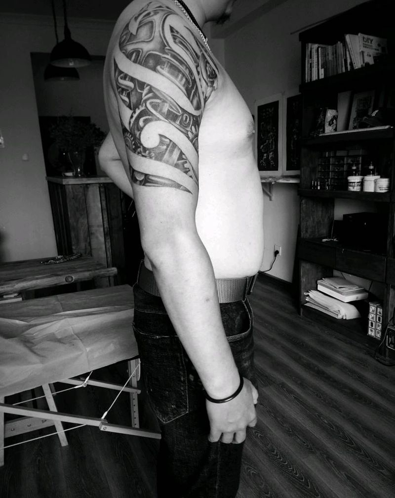 机械臂纹身图片