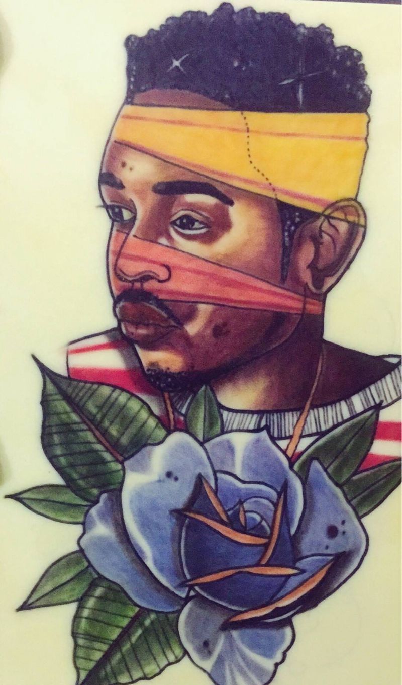 学员作业纹身图片_成品手稿写实人物纹身图案