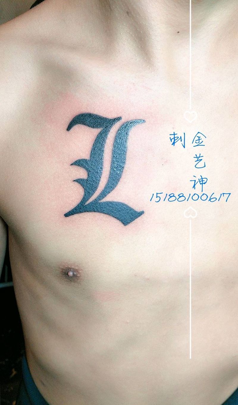 胸口标志纹身图片_胸部手部习俗原创成品纹身图案