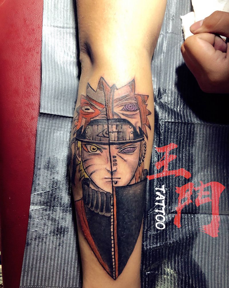 鸣人纹身图片_手臂欧美写实纹身图案