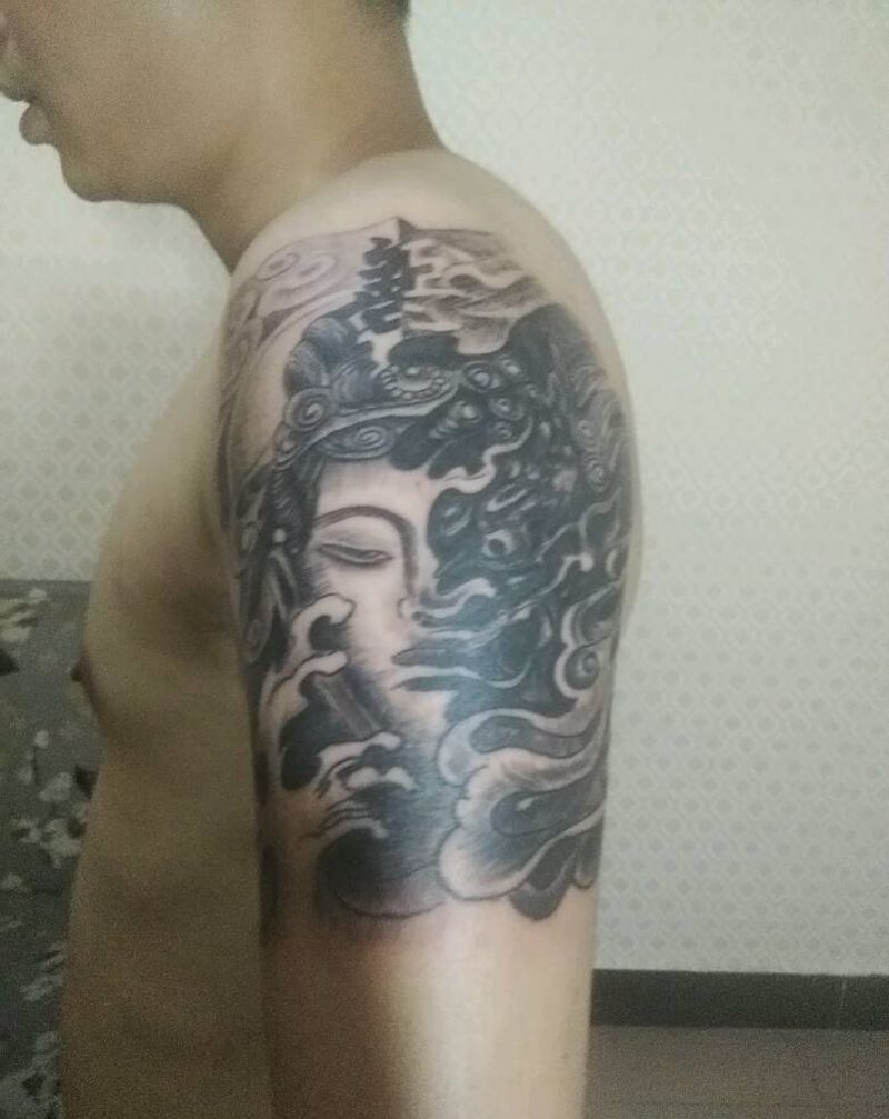 善与恶纹身图片