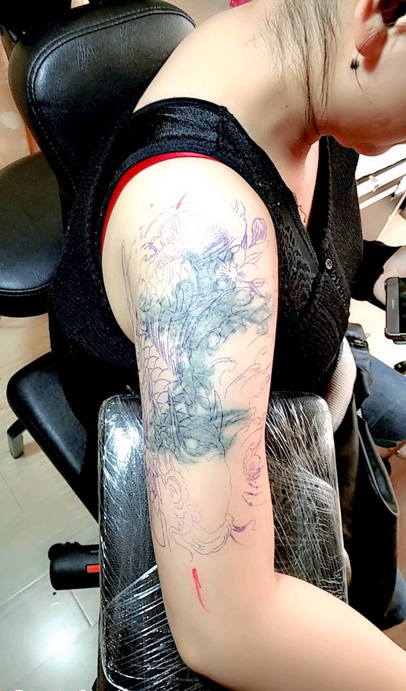 遮盖  纹身纹身图片_手臂新传统纹身图案