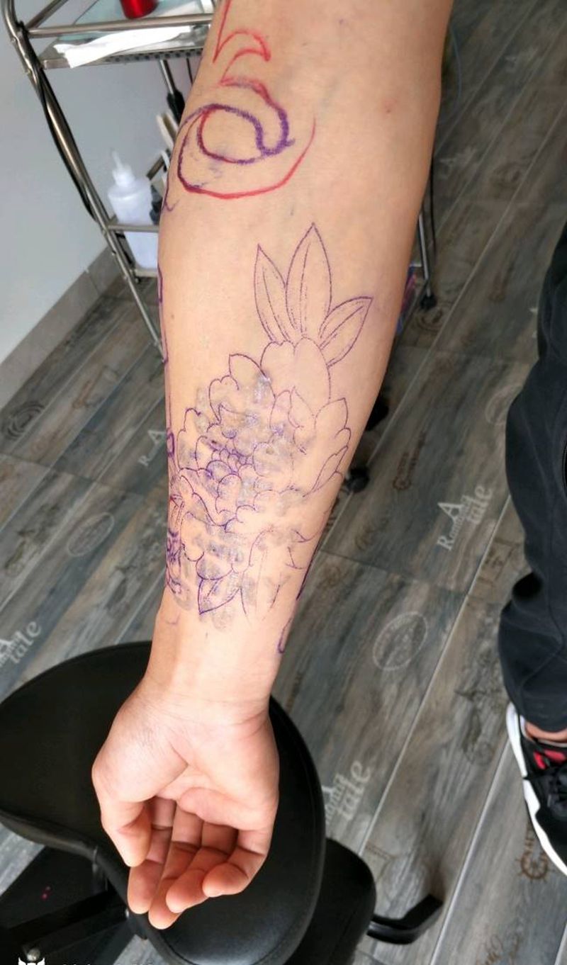 遮盖 花臂纹身图片_手臂纹身图案