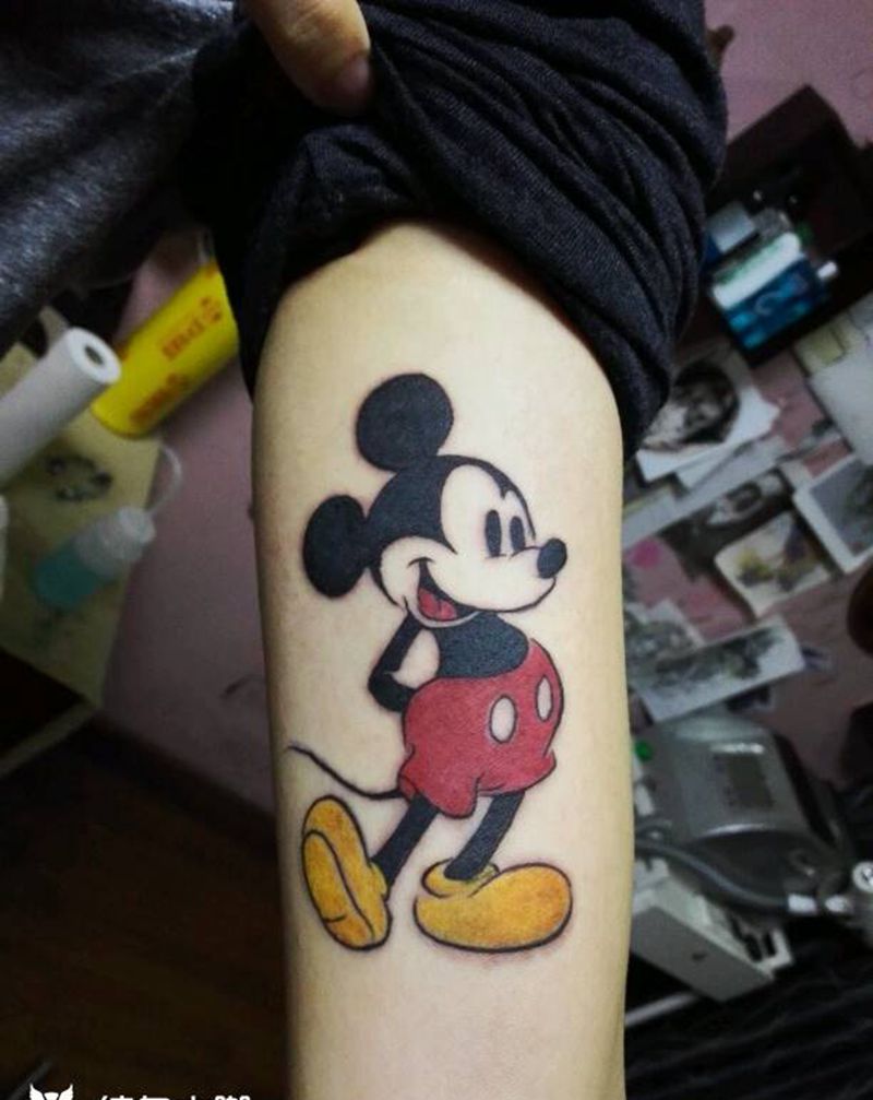 童年的记忆~~米奇纹身图片_手臂欧美动物成品纹身图案
