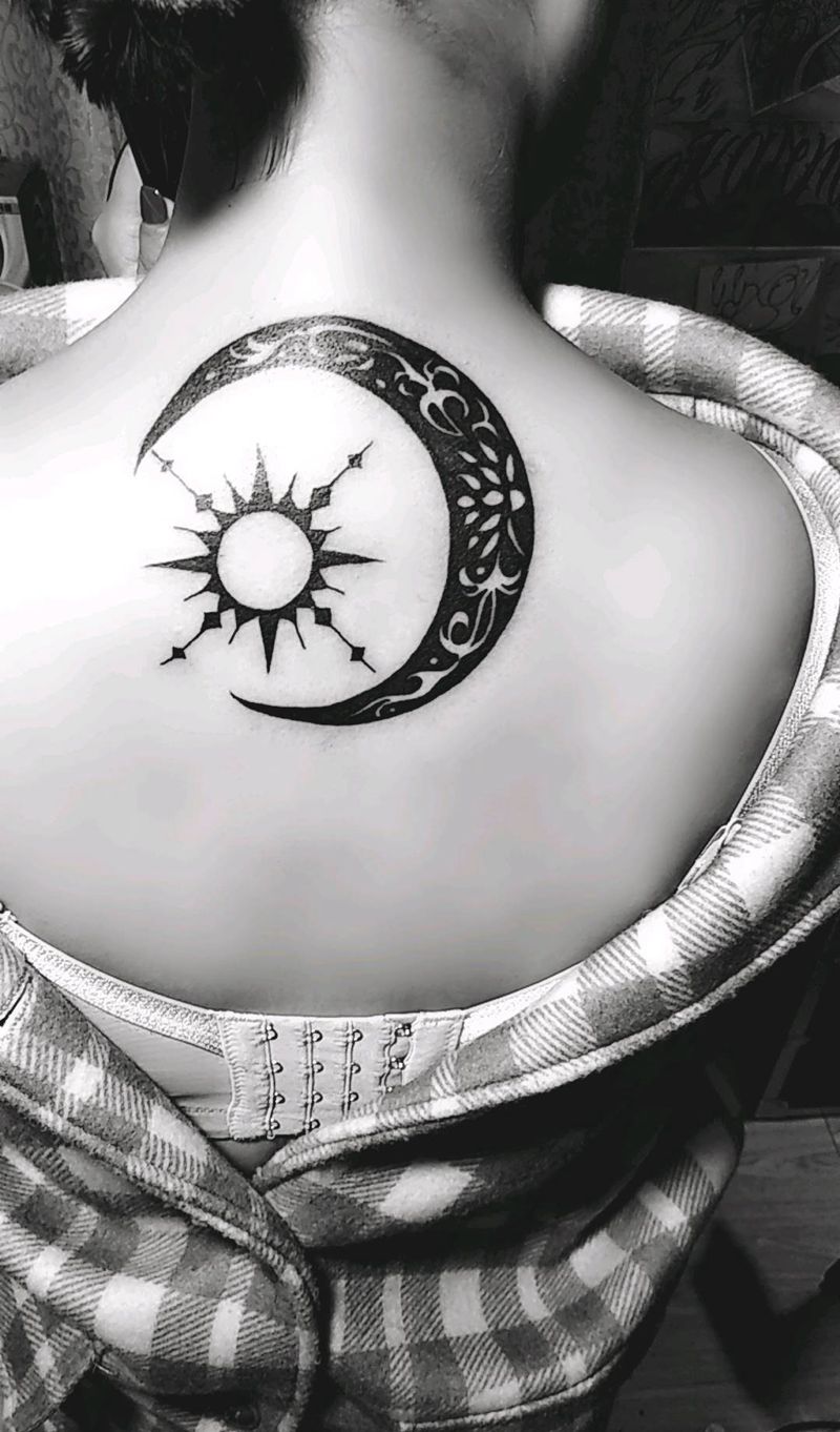 遮盖 纹身纹身图片_背部老传统图腾纹身图案