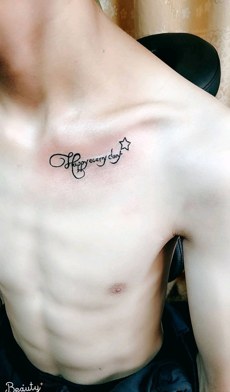 锁骨 手臂纹身图片_胸部手臂新传统纹身图案