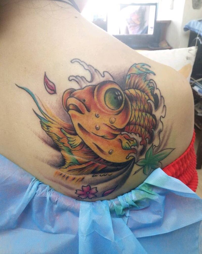 金鱼盖图纹身图片