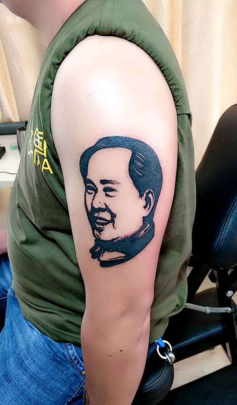 主席纹身图片_手臂图腾纹身图案