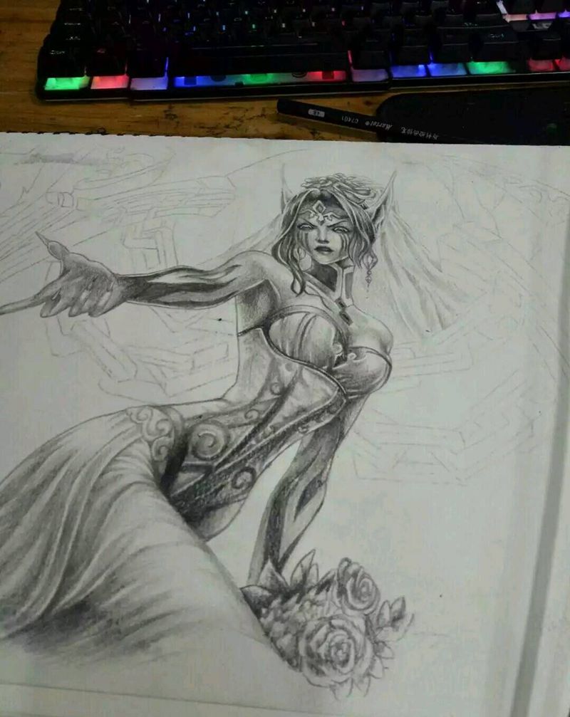 我只想混个脸熟纹身图片_欧美肖像人物手稿纹身图案