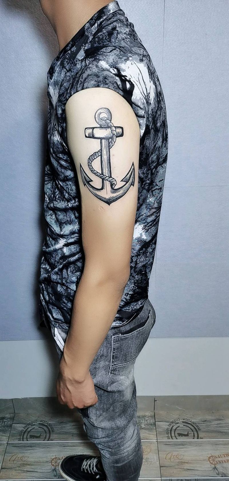 ⚓️⚓️⚓️纹身图片_手臂点刺纹身图案