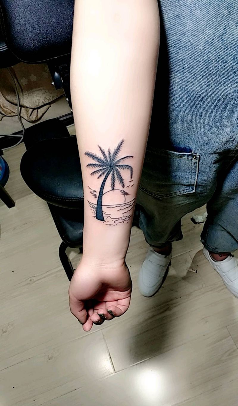 手臂纹身图片_手臂新传统纹身图案