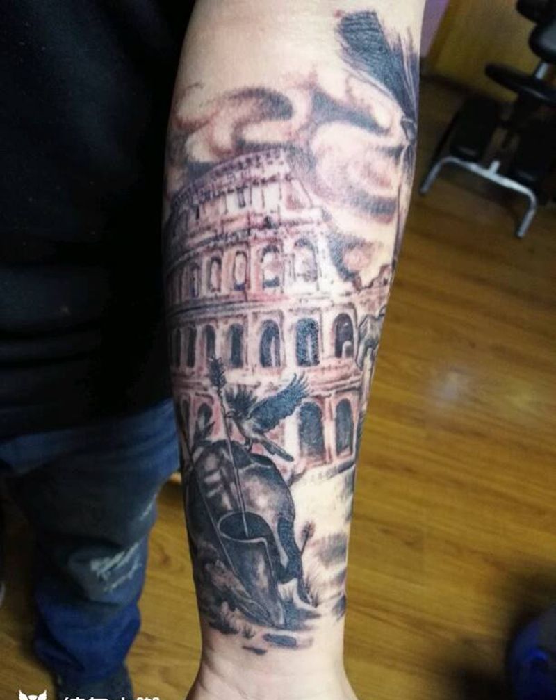 斯巴达纹身图片_手臂欧美原创成品纹身图案