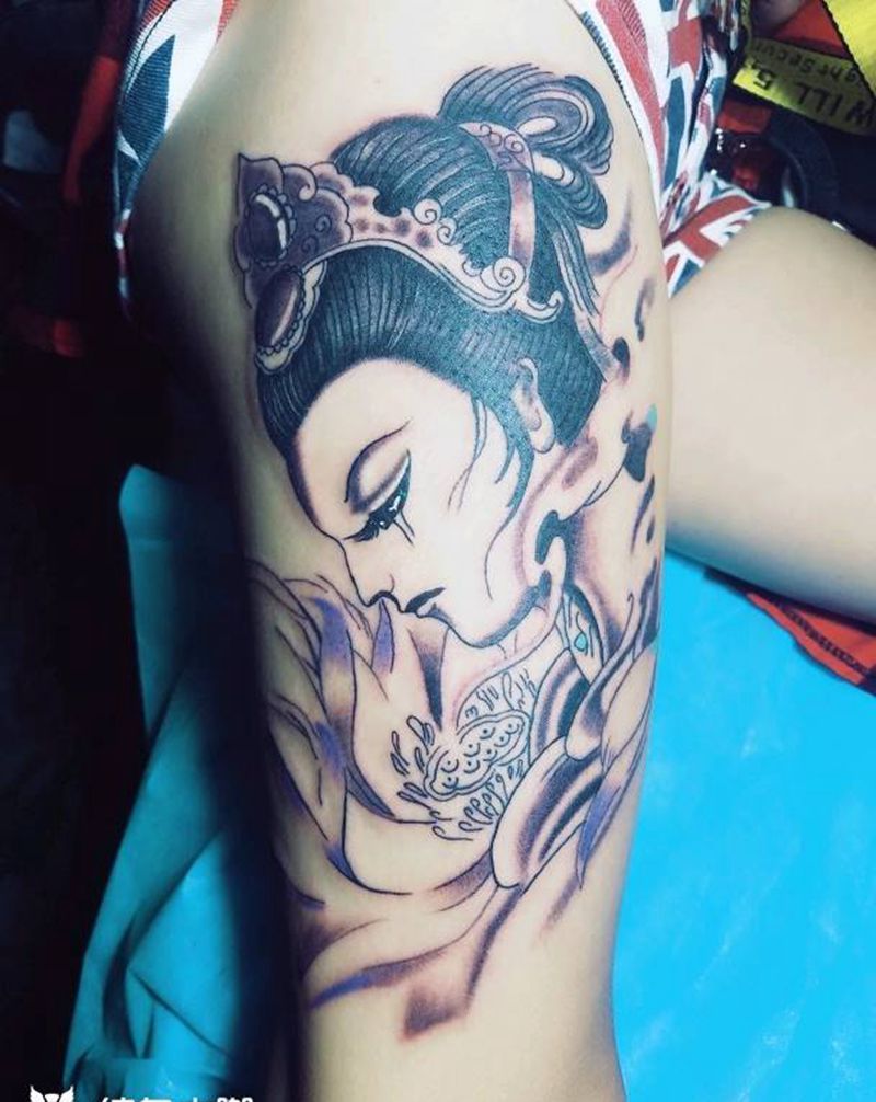 艺妓纹身图片