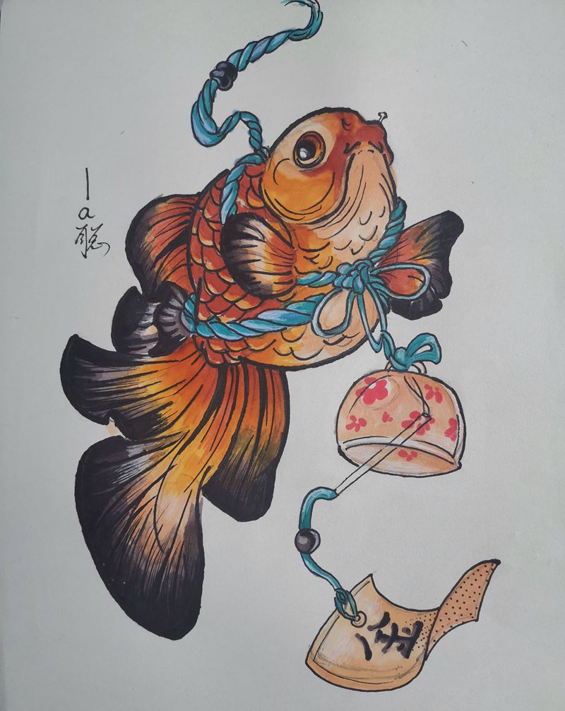 马克笔手稿纹身图片_New School纹身图案