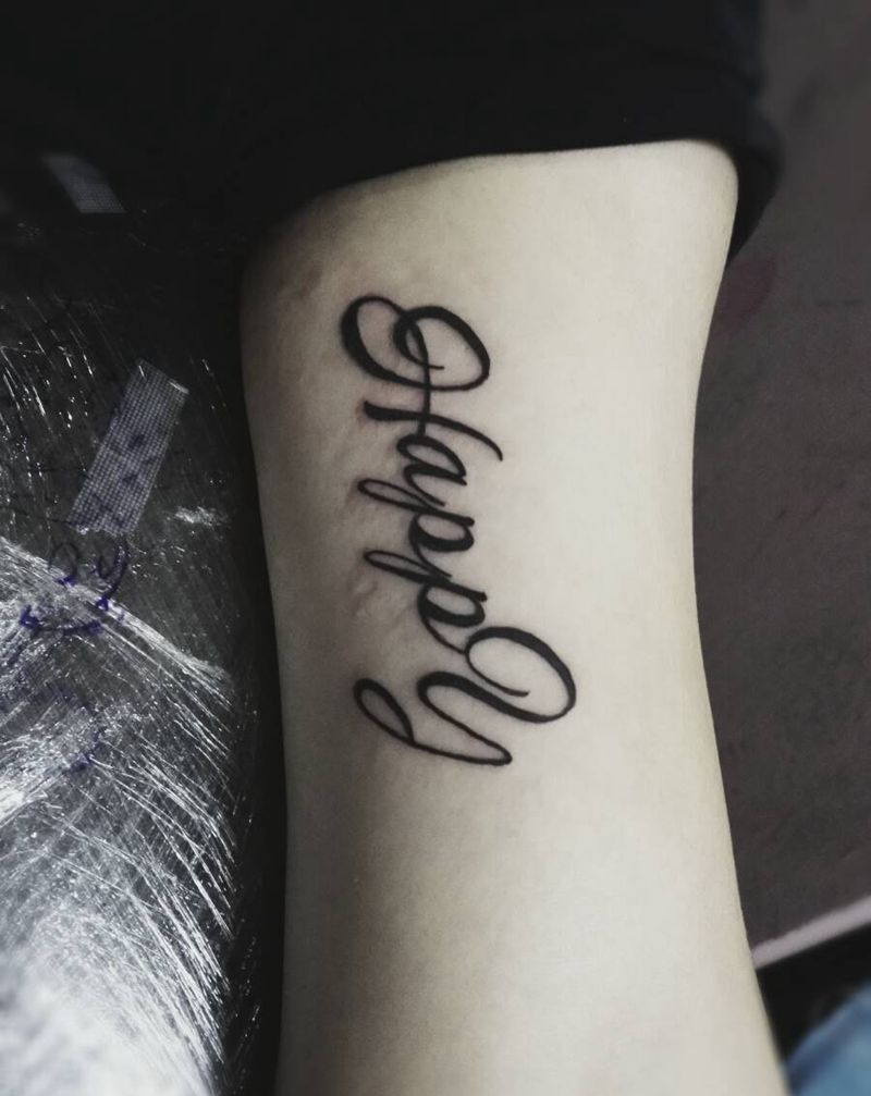 英文纹身图片_手臂清新字符原创成品纹身图案