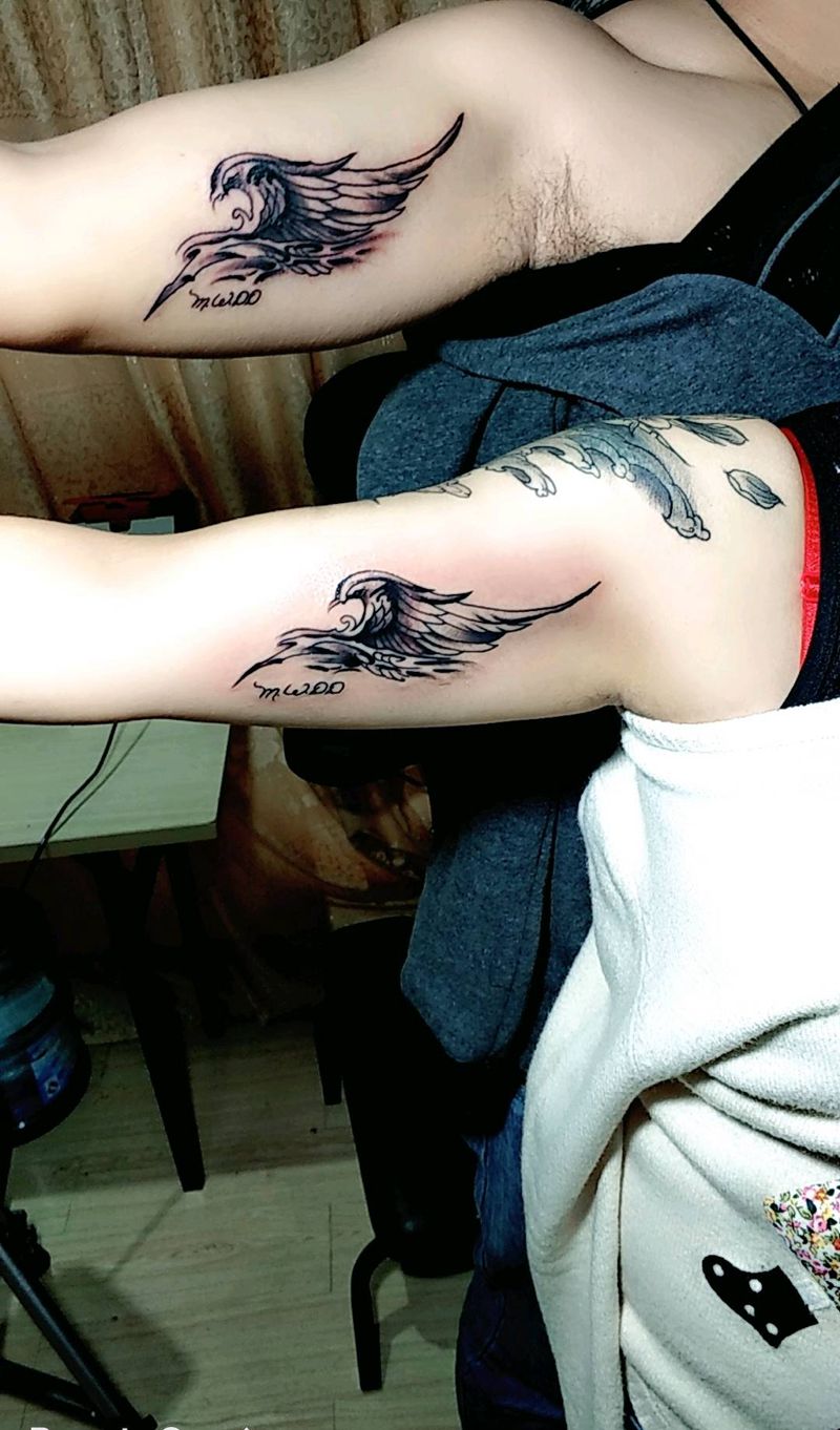 情侣 纹身纹身图片_手臂新传统纹身图案