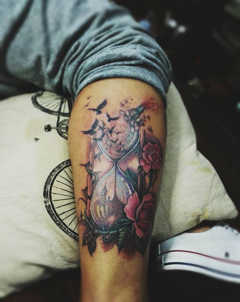 重生纹身图片_腿部欧美成品纹身图案