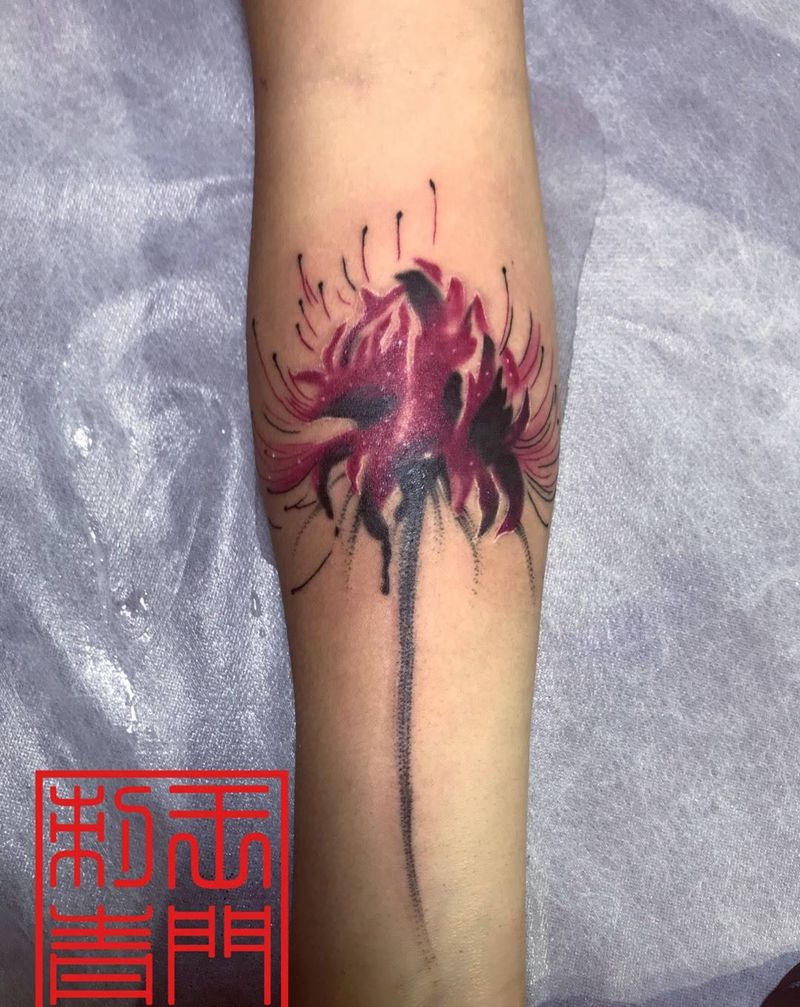 彼岸花纹身图片