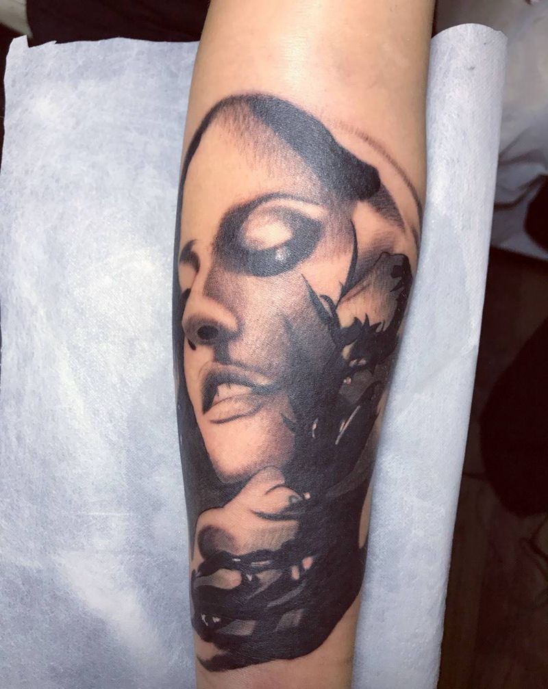 欧美肖像纹身图片