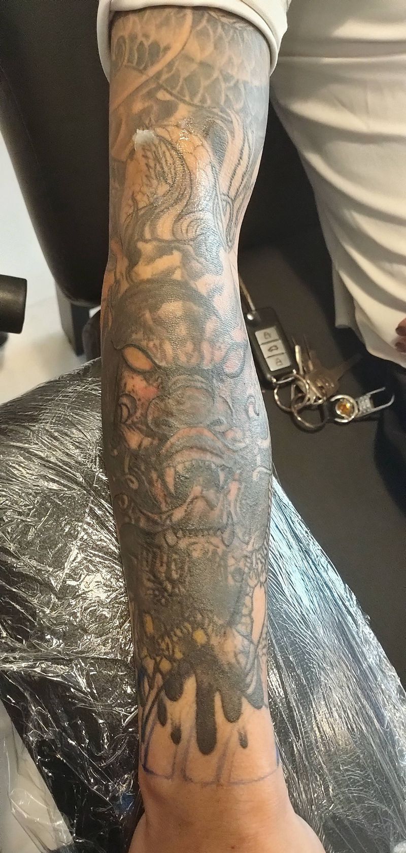 艺海刺青作品，覆盖纹身图片_手臂纹身图案