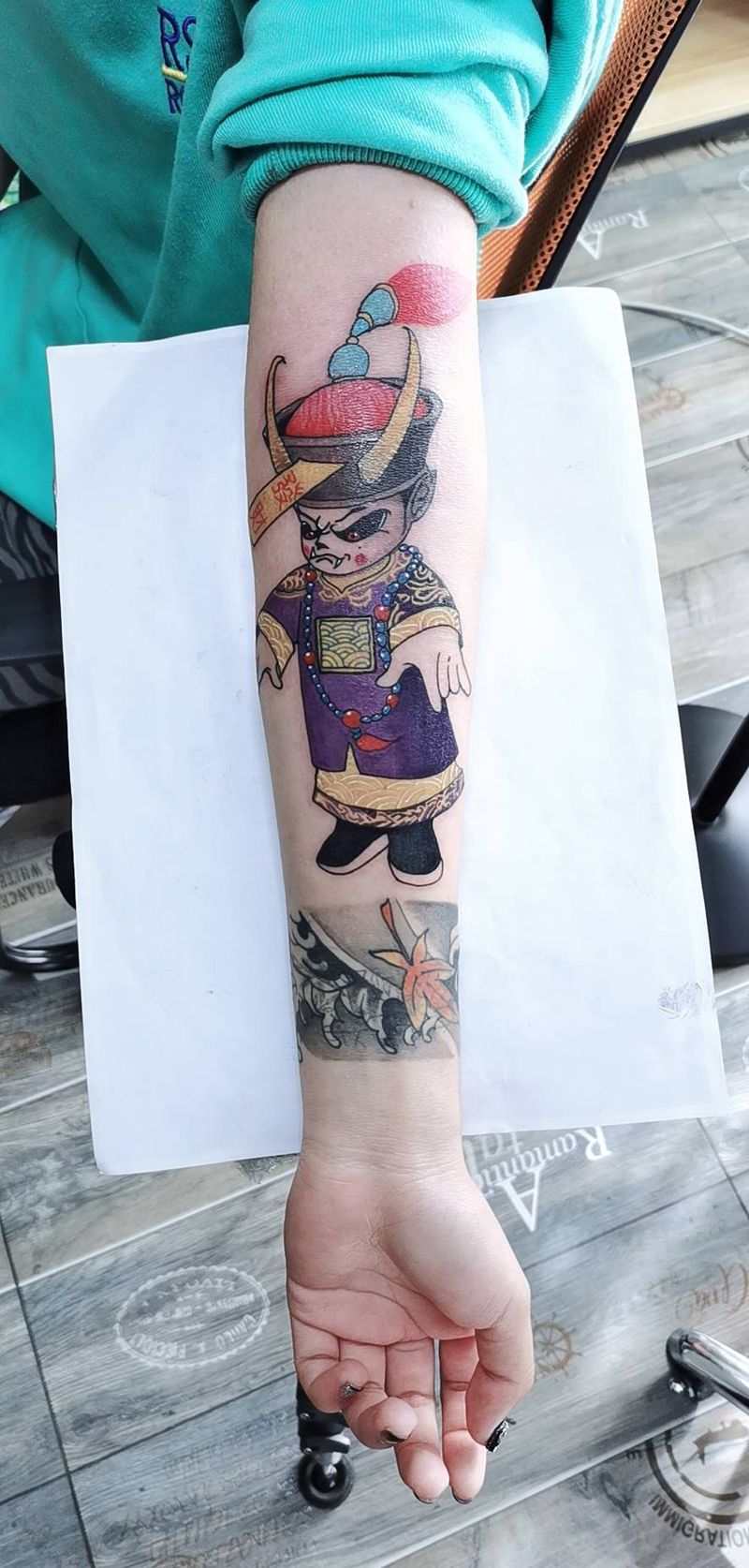 小可爱  见者大吉纹身图片_手臂纹身图案