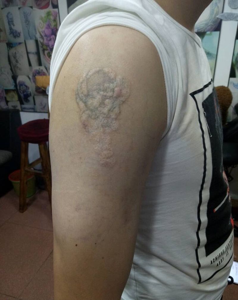 格瓦拉盖疤！纹身图片_手臂肖像人物成品纹身图案