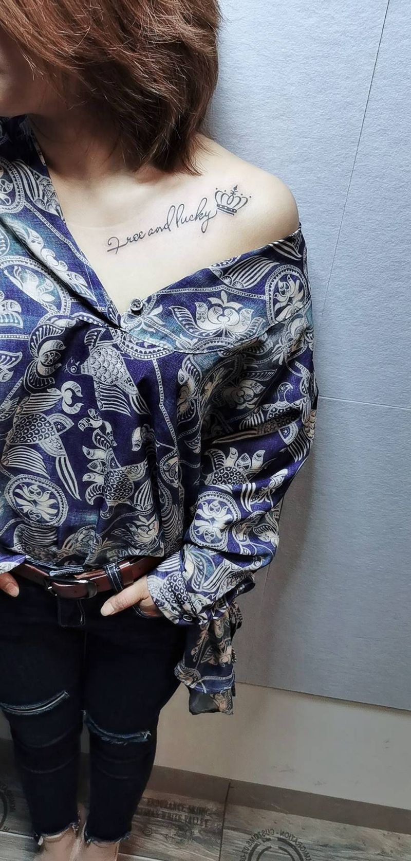 锁骨  小清新纹身图片_胸部纹身图案