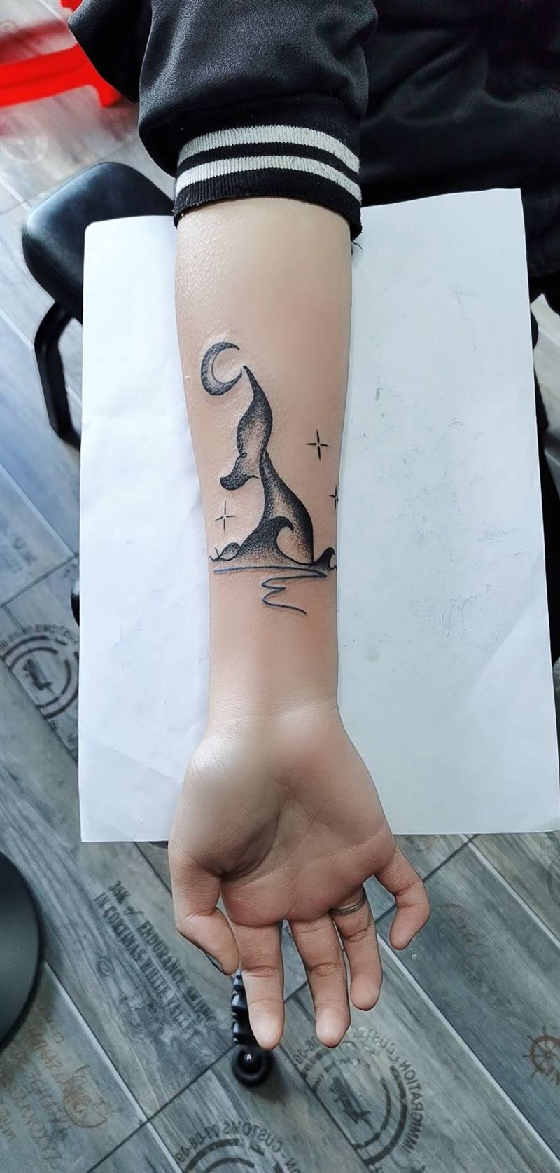 小清新纹身图片_手臂点刺纹身图案