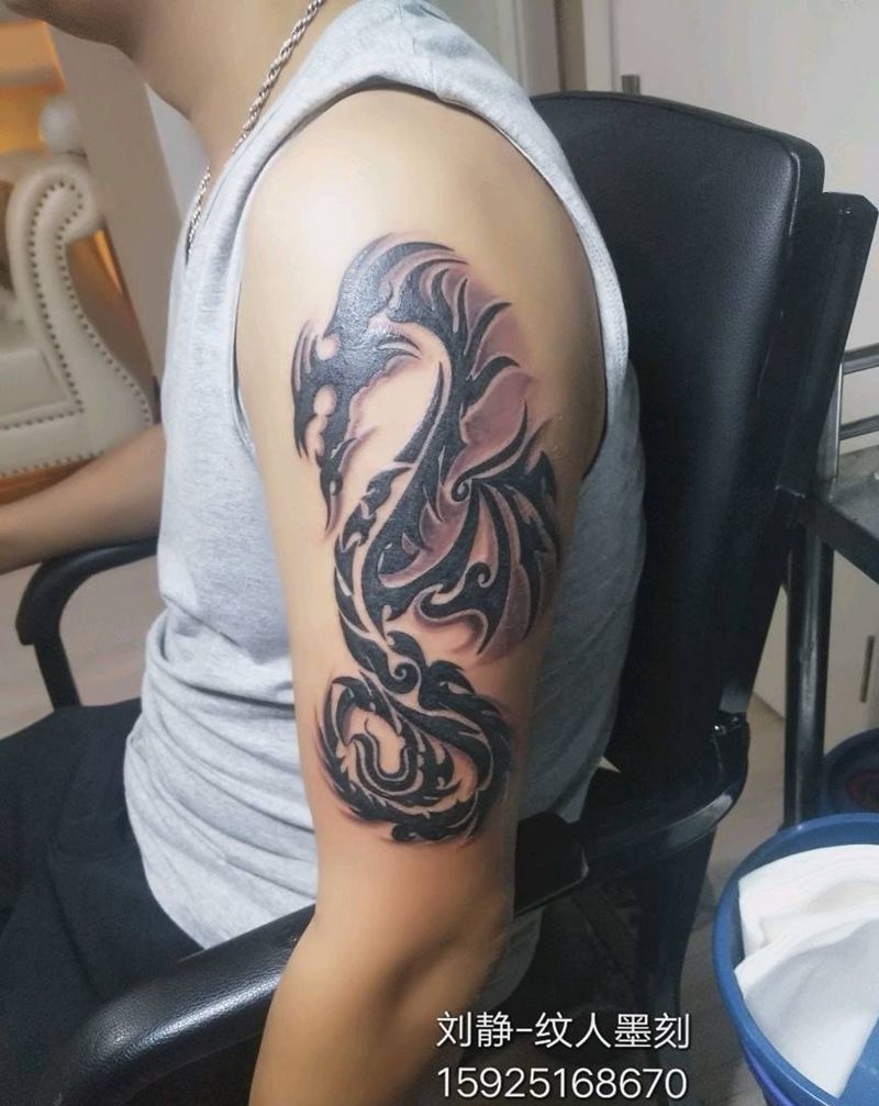 纹身修改纹身图片_手臂图腾昆明云南纹人墨刻修改成品纹身图案