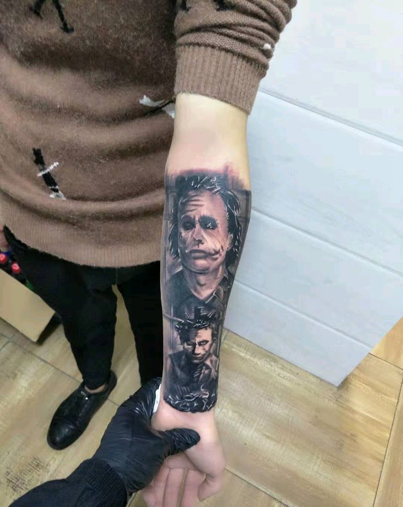 小丑纹身图片_欧美写实纹身图案