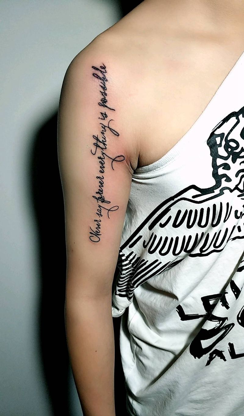 英文字母纹身图片_手臂纹身图案