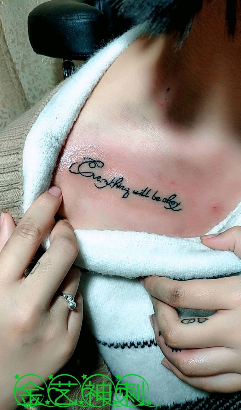 一次纹身  锁骨  希望