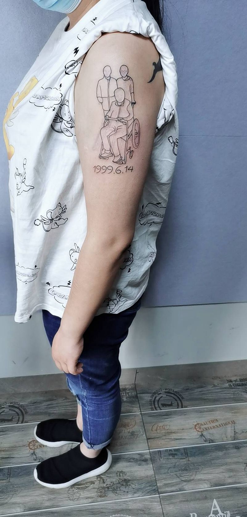 简约照片  记录生活纹身图片_手臂几何纹身图案