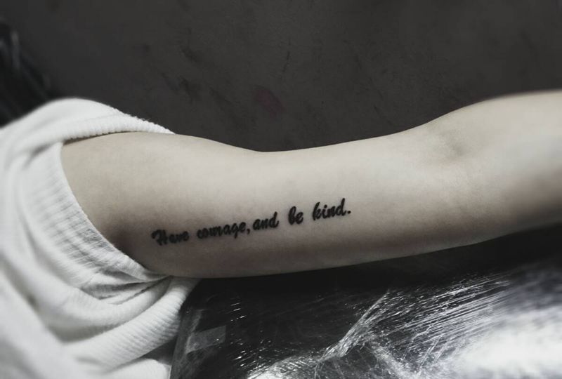 英文纹身图片_手臂清新字符原创成品纹身图案