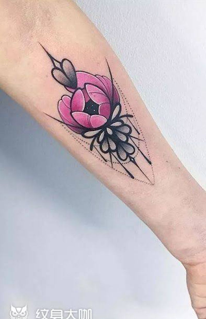 小清新艺海刺青纹身图片_手臂纹身图案