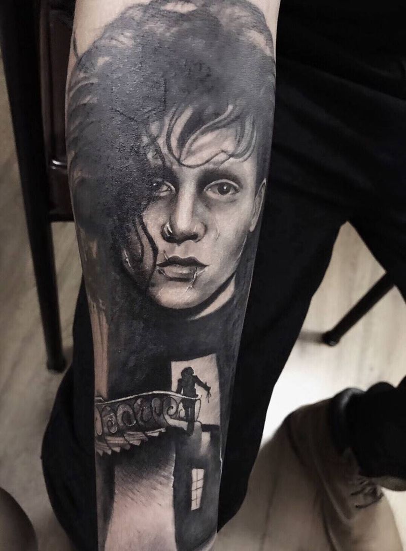 剪刀手爱德华纹身图片