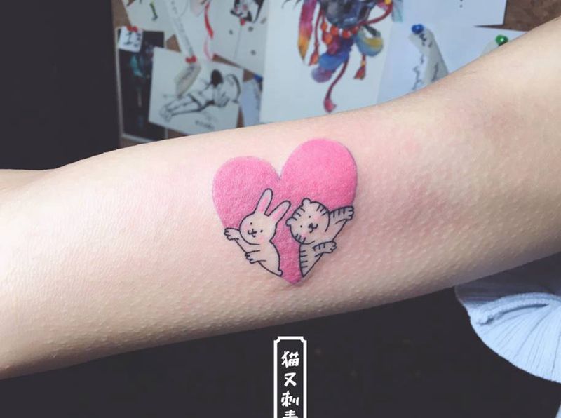 小可爱～纹身图片_手臂New School纹身图案