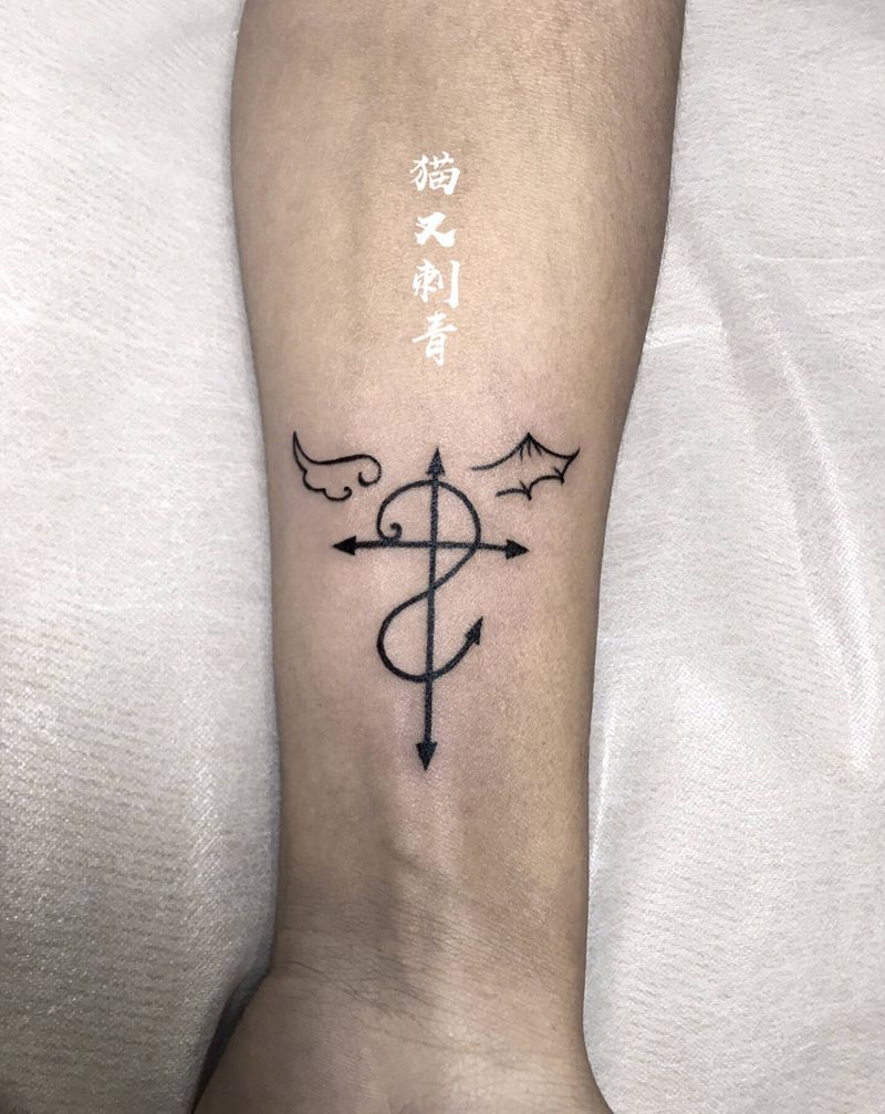 客带图纹身图片_手臂几何纹身图案