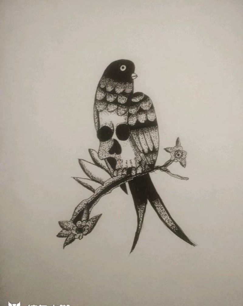 略懂纹身图片_手臂Old School纹身图案