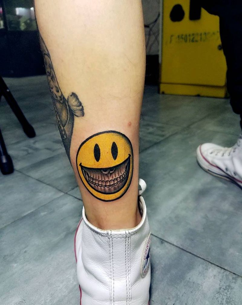 笑里藏刀纹身图片