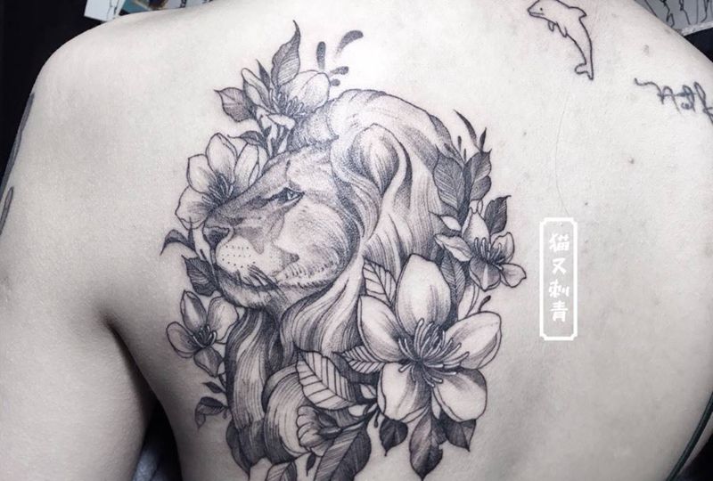 狮子纹身图片